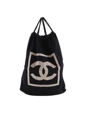 Chanel Nap Sac Sports Line Cotton Black Backpack